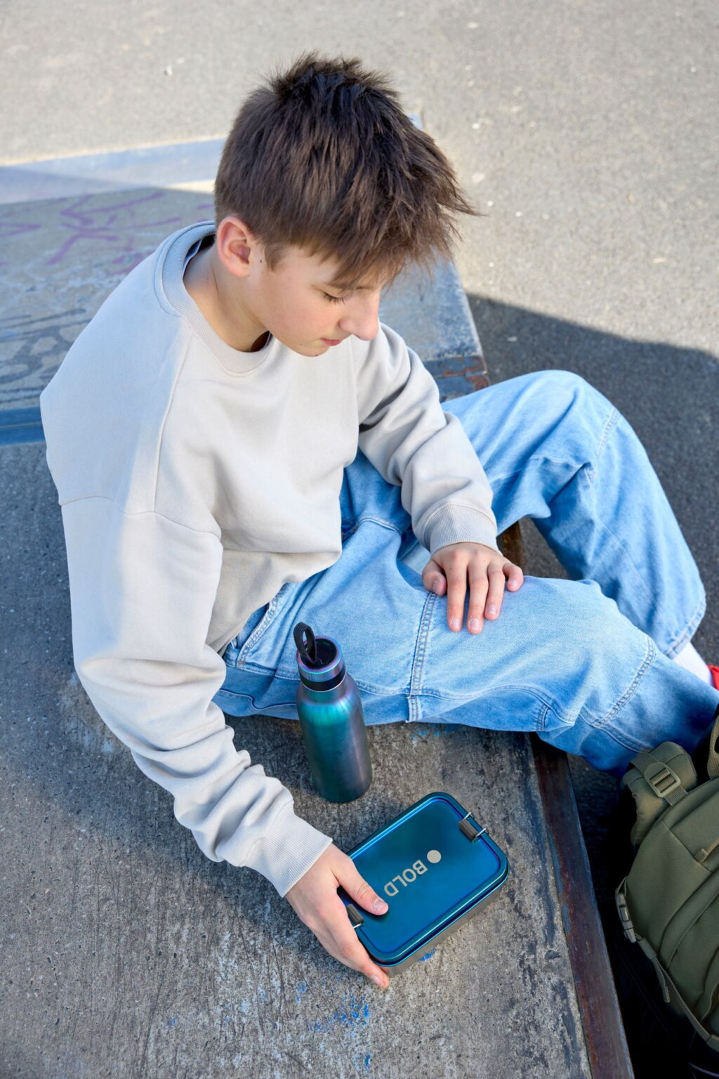 Edelstahl Kinder Trinkflasche Doppelwandig 500ml – BOLD, Blau Violett von Lässig – Bild 8