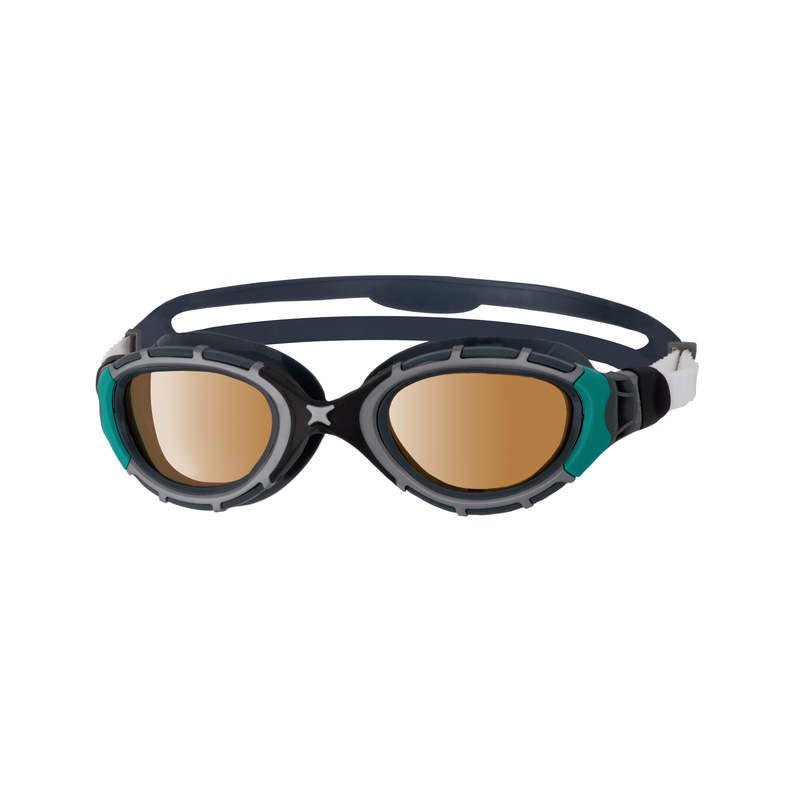 Zoggs PREDATOR FLEX POLARIZED ULTRA – Regular Profile Fit- Schwimmbrille -Black/Green