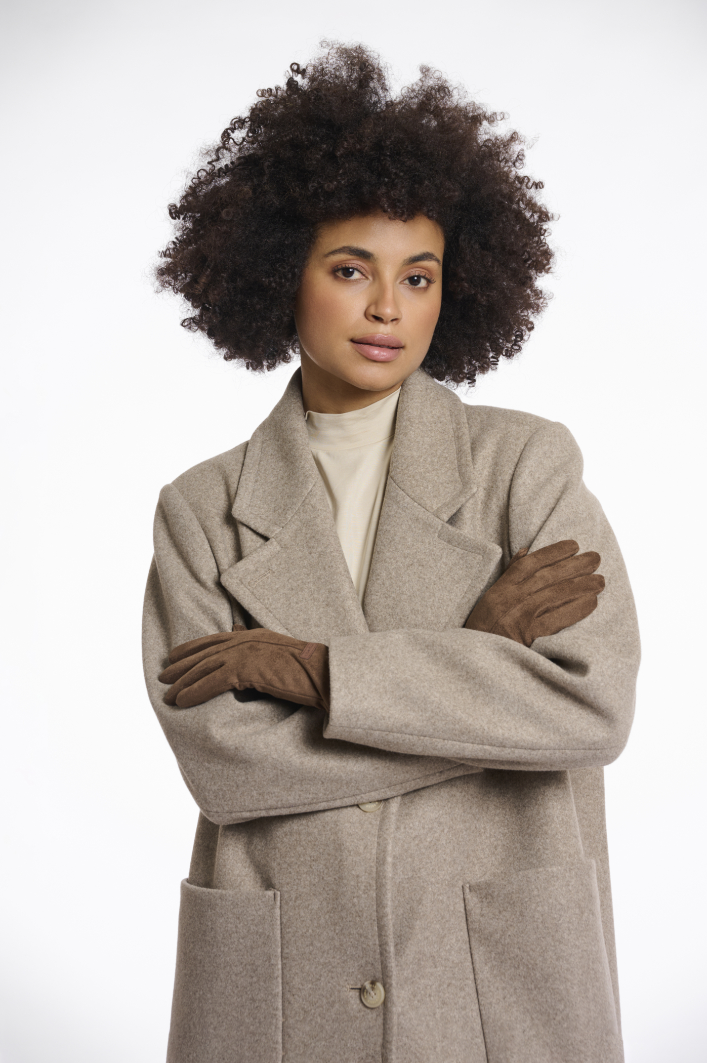 Rino & Pelle Handschuhe mit Kunstfell “Danzo” Braun – Bild 2