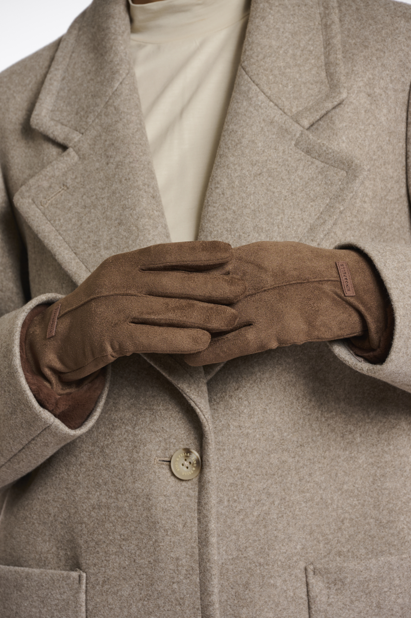 Rino & Pelle Handschuhe mit Kunstfell “Danzo” Braun – Bild 3