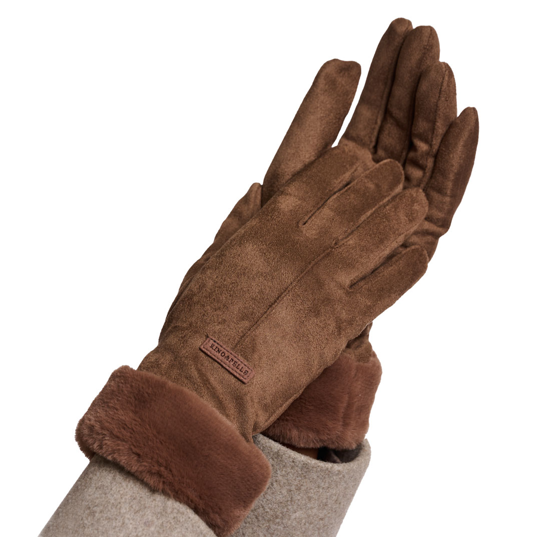 Rino & Pelle Handschuhe mit Kunstfell “Danzo” Braun