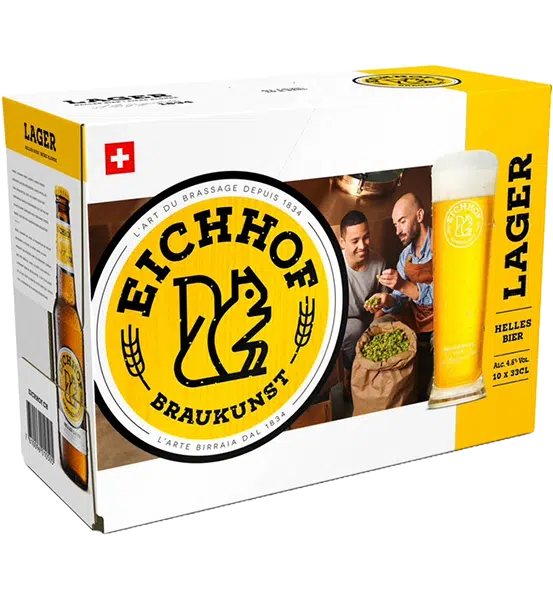 Eichhof Lager 4,8% – 10 x 33 cl EW Flasche – Bild 2