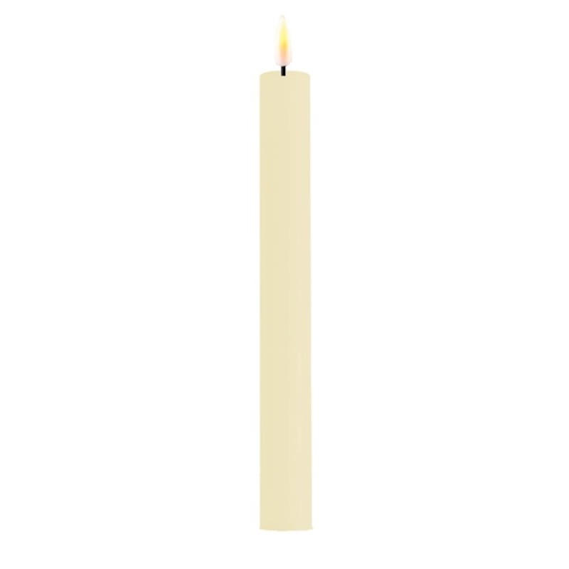 Deluxe Homeart LED Stabkerze 2 Stk. “24 cm” Creme
