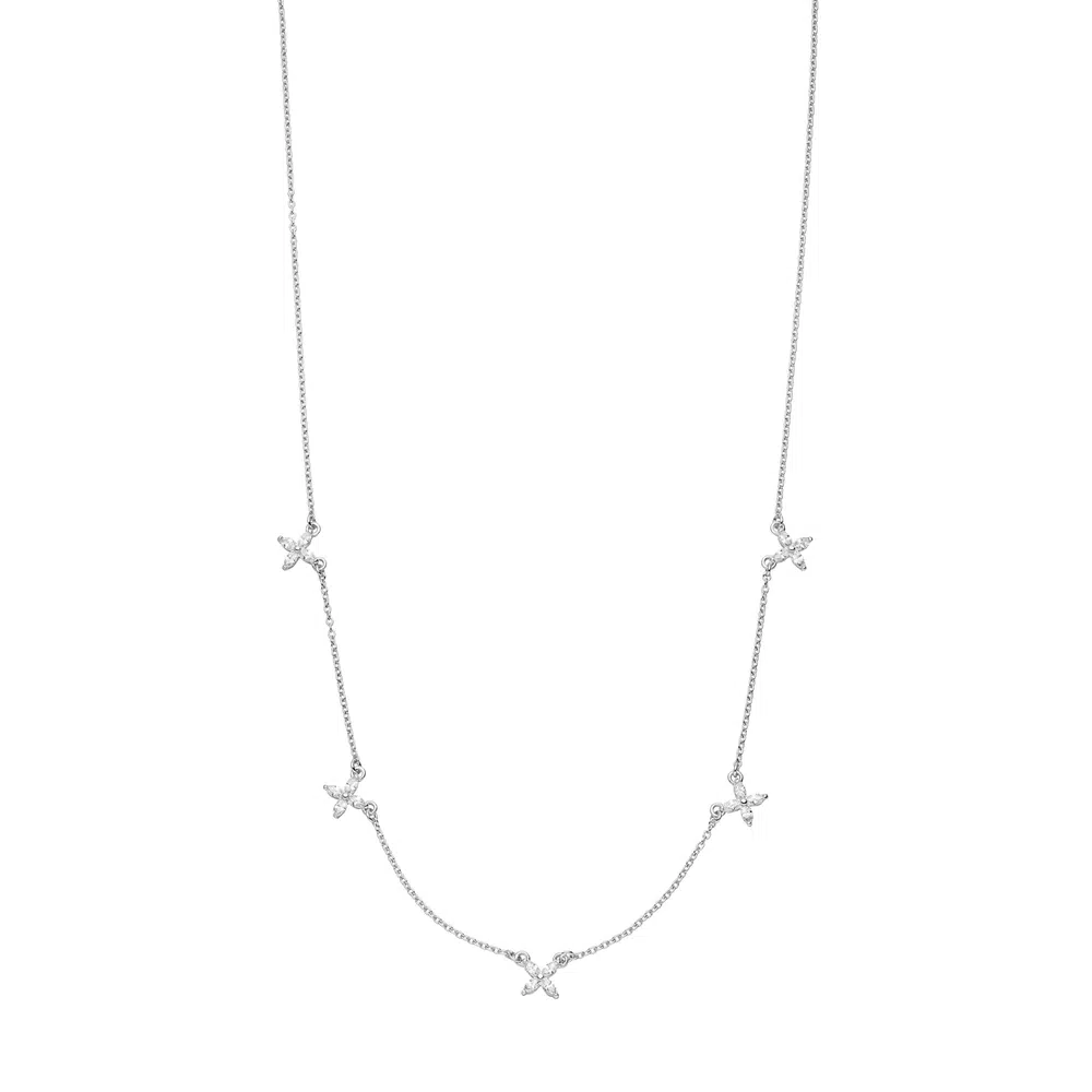 Leaf Halskette “Flower Charms” 925 Sterlingsilber