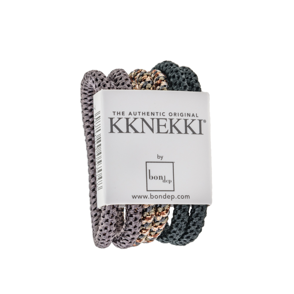 KKNEKKI Haargummi Slim Set 6 Stk. “Beige Grau”