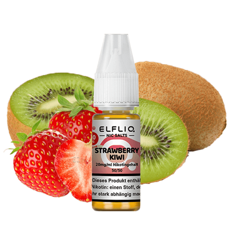 Nachhaltiges Dampfen ELF Bar Elfliq – Strawberry Kiwi – 10 ml Nikotinsalz Dessert-inspiriert – Bild 2
