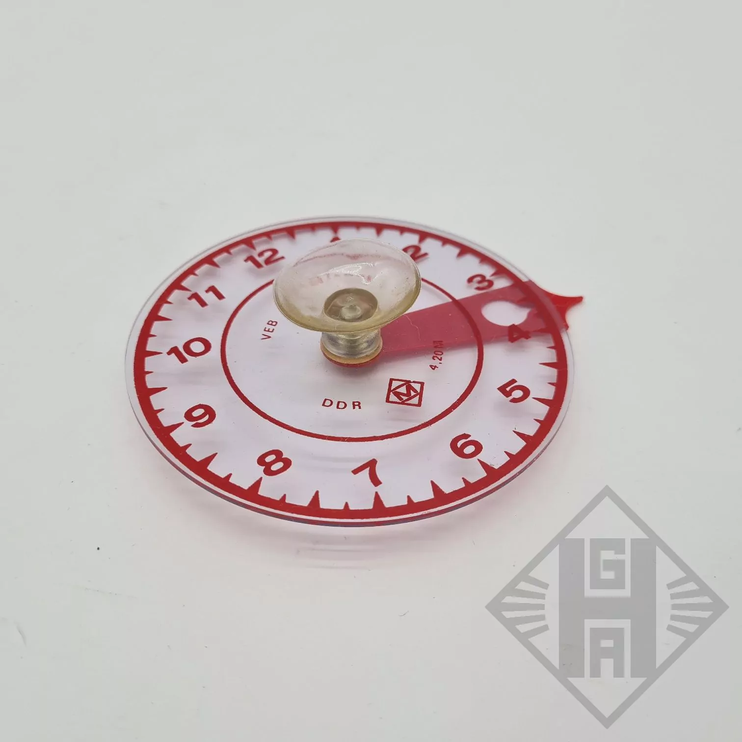 Parkscheibe rot/ rot DDR Saugnapf Trabant Wartburg Barkas Lada Skoda – Bild 2