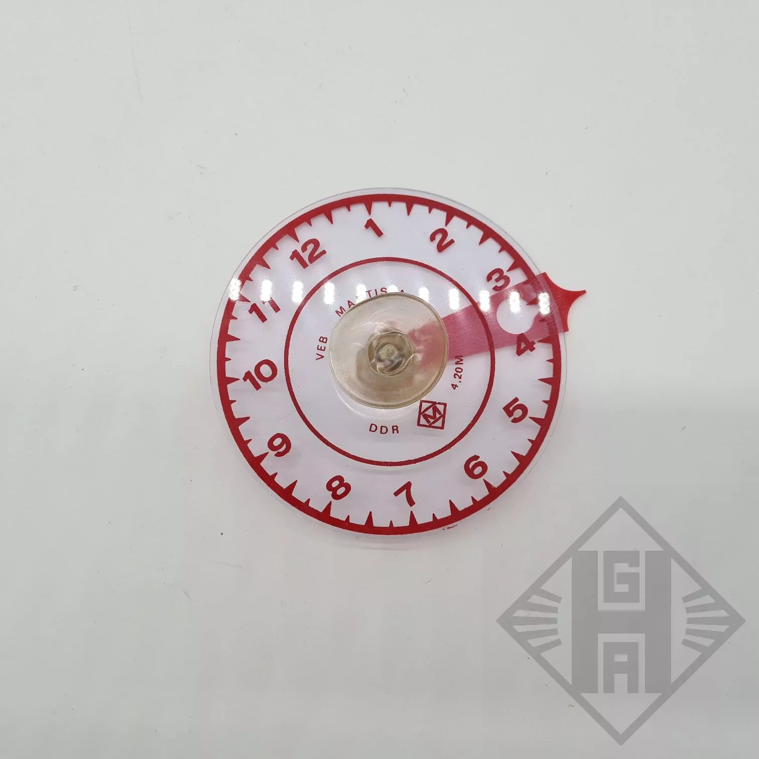 Parkscheibe rot/ rot DDR Saugnapf Trabant Wartburg Barkas Lada Skoda