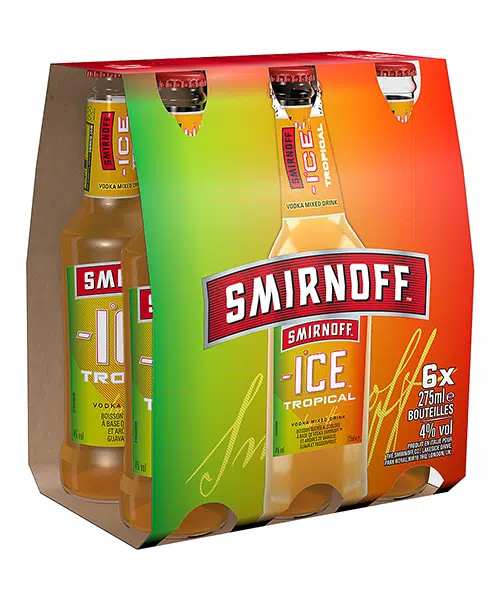 Smirnoff Ice Tropical 4% – 24 x 27.5 cl EW Flasche – Bild 2