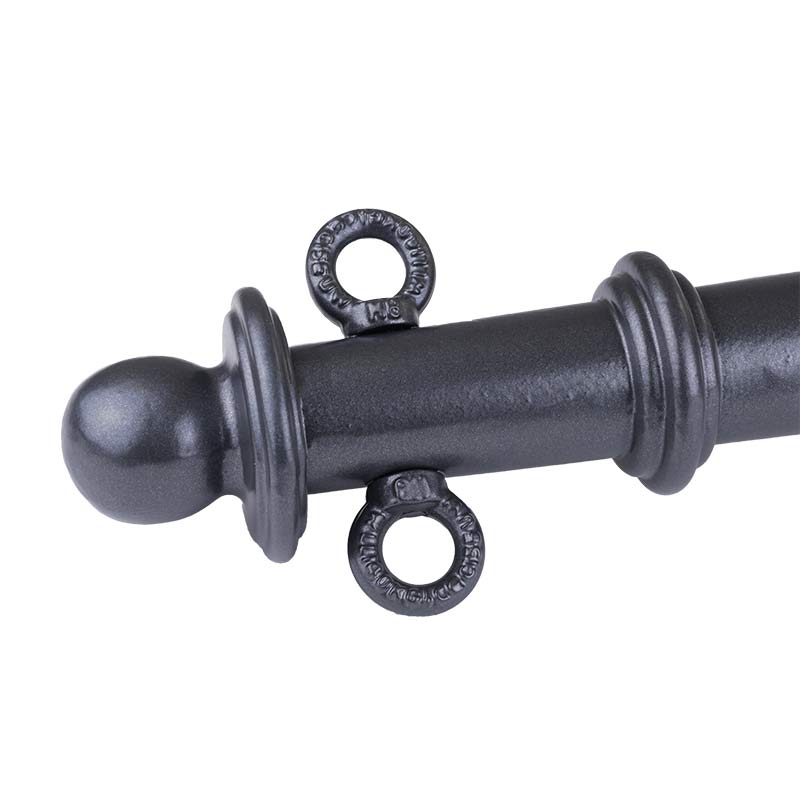 Alu-Minipoller Serie 495MB aus Aluguss mit Stahlrohrkern, konisch mit Zierringen, ortsfest – Bild 3