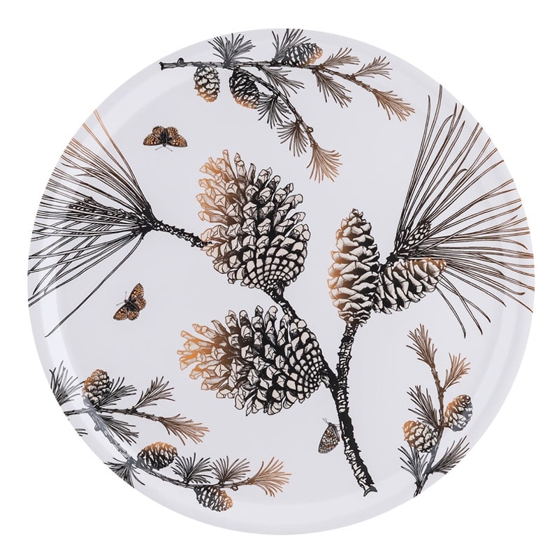 ÅRY HOME – Tablett aus Birkenholz – PINE CONE – Rund – Bild 2