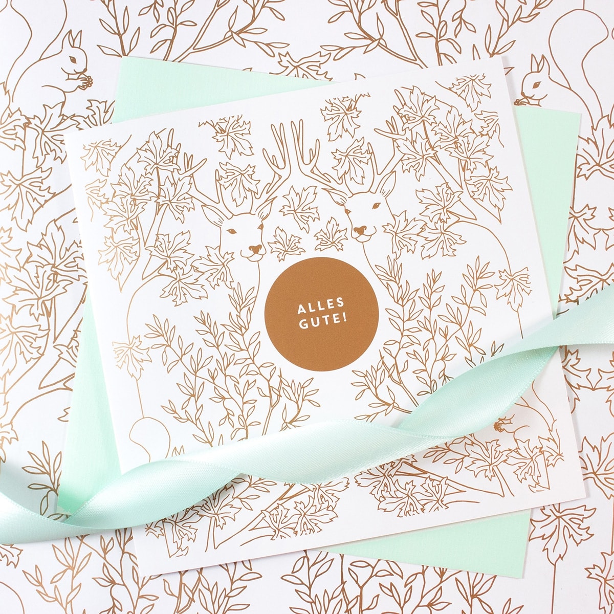 Bow & Hummingbird – GESCHENKPAPIER – Deep Forest – Bild 4