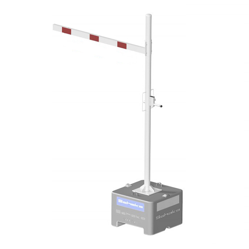 Höhenbegrenzer Mobil mit Betonsockel, 3 m Breite, 2 bis 3,3 m Durchfahrtshöhe, weiß-rot