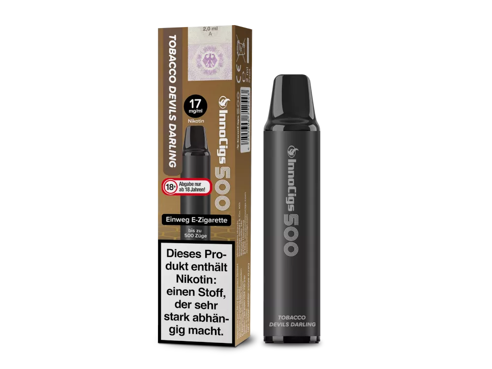 Innocigs 500 – Einweg E-Shisha 600 Züge – Tobacco Devils Darlings
