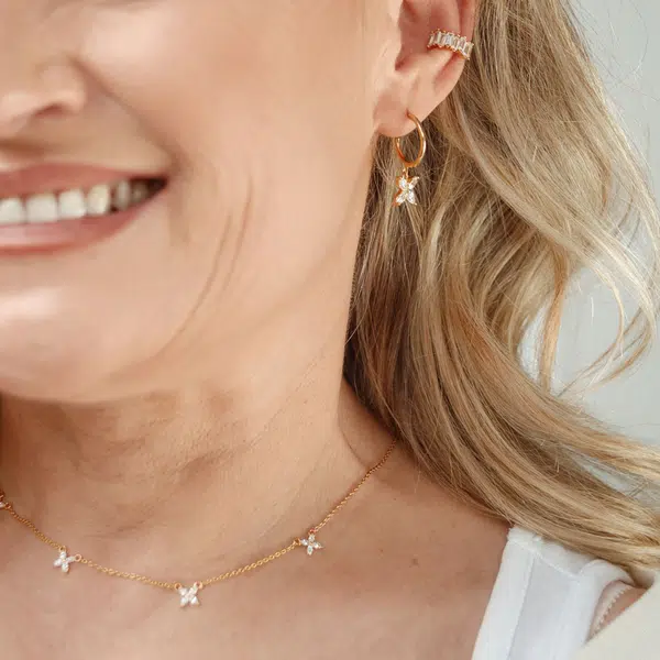 Leaf Halskette “Flower Charms” 925 Sterlingsilber – Bild 2