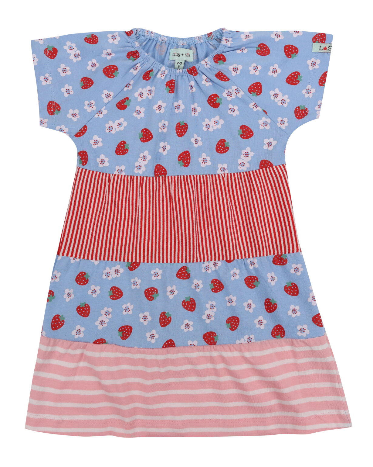 Bio Kleid Stufenkleid Erdbeere von Lilly and Sid